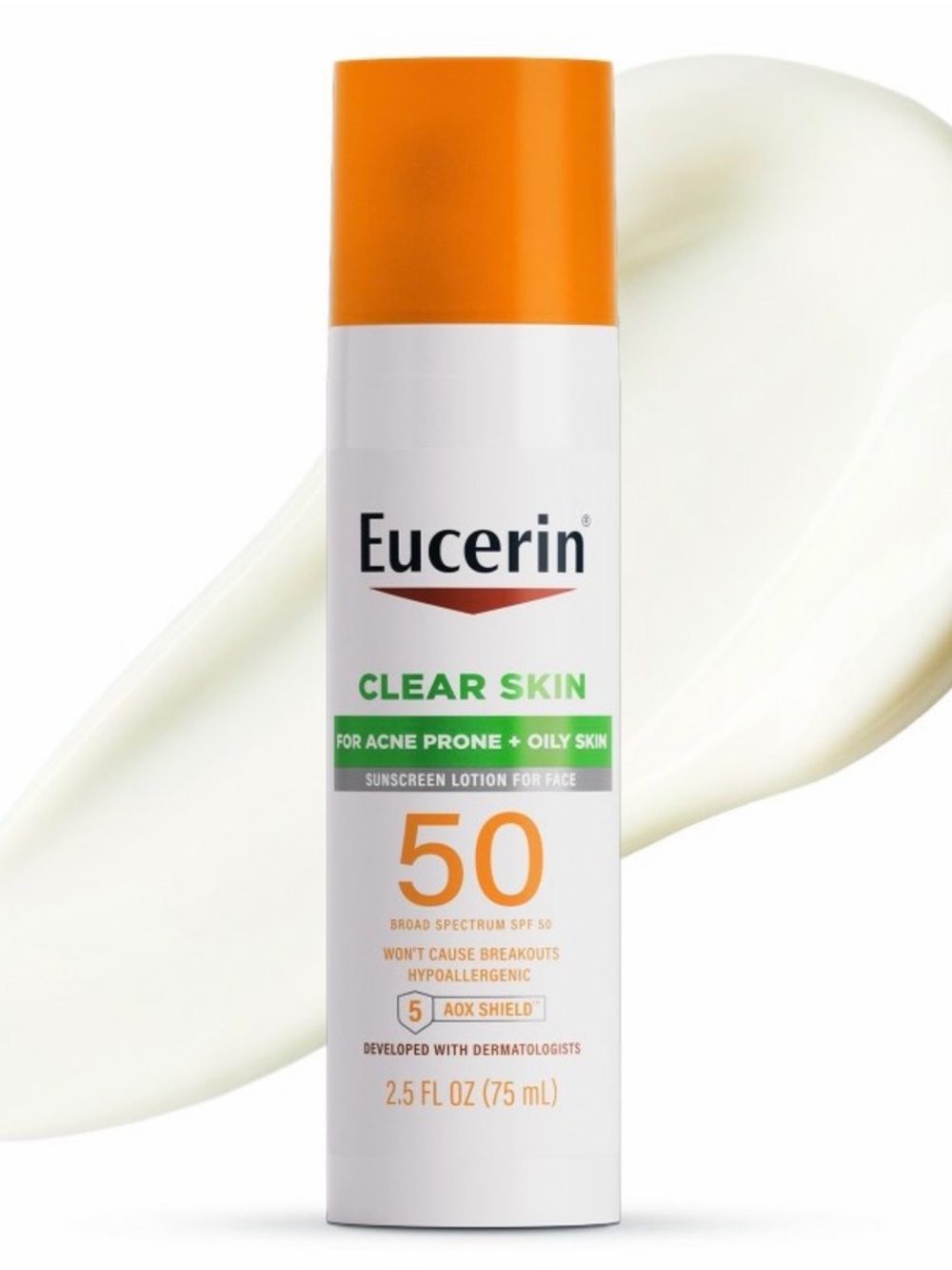 EUCERIN Clear Skin Sunscreen SPF 50 for Acne Prone + Oily Skin 2.5 fl oz ~ NIB